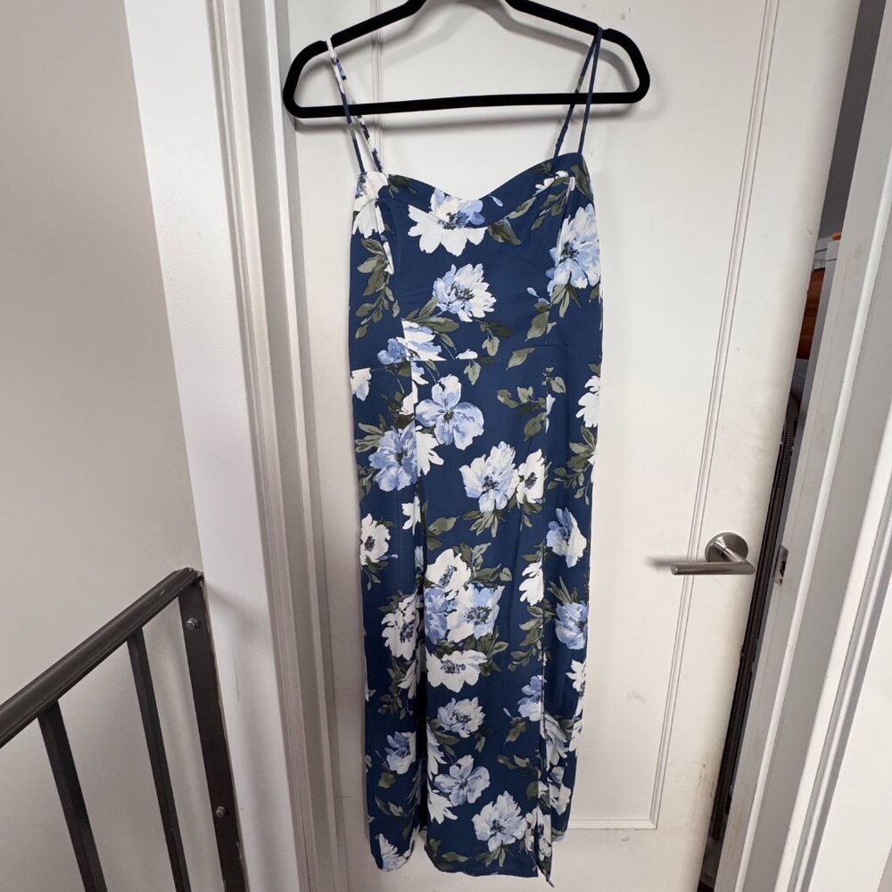 Abercrombie & Fitch Blue Floral Midi Dress - Picture 2 of 3